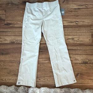 Elliott Lauren Beige Straight-Leg Cropped Pants NEW Womens Size 6